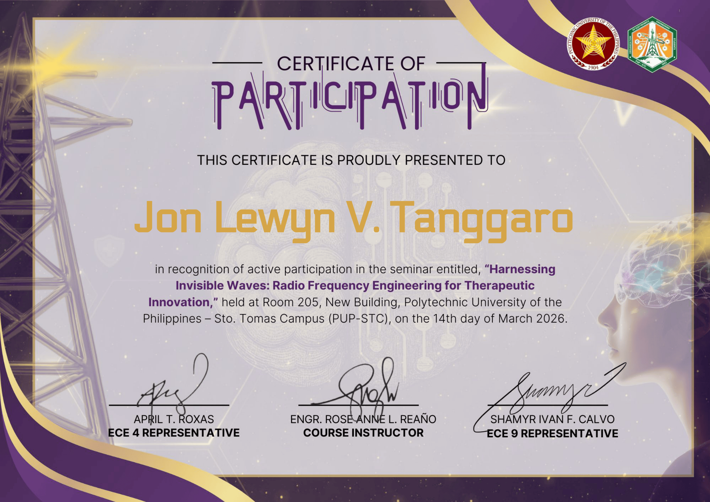 RF Engineering Certificate